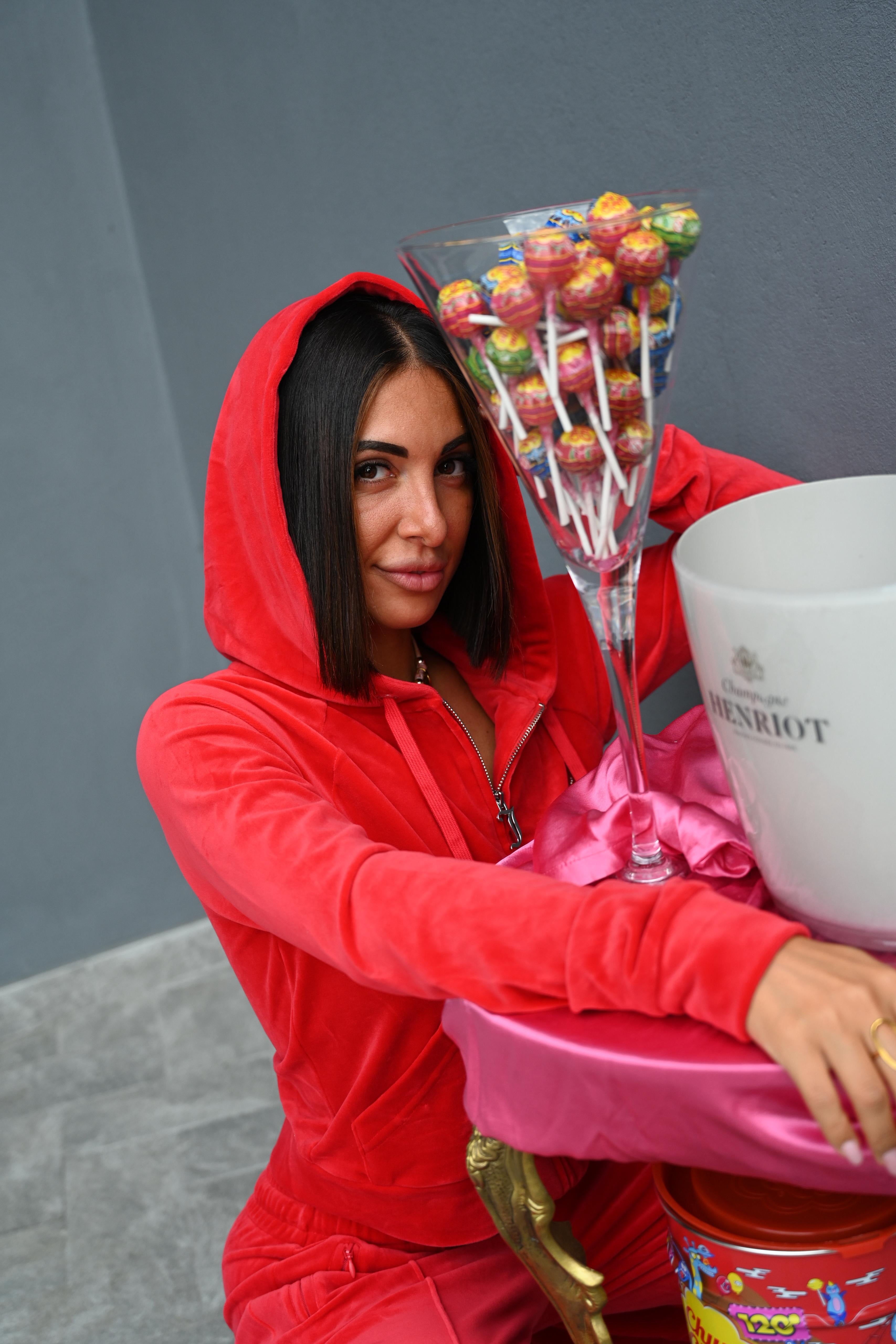 JUICY COUTURE - FELPA CON CAPPUCCIO FULL ZIP MADISON TOREADOR