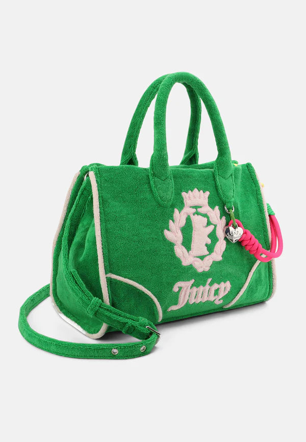 Borsa Juicy Couture Verde in Spugna con Logo Ricamato — 4/5