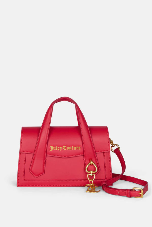 JUICY COUTURE - Borsa a mano con tracolla lily rossa in ecopelle