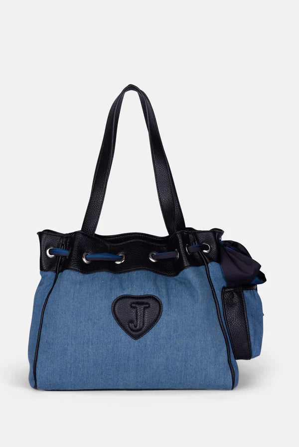 JUICY COUTURE - Borsa a mano daydreamer denim in velour