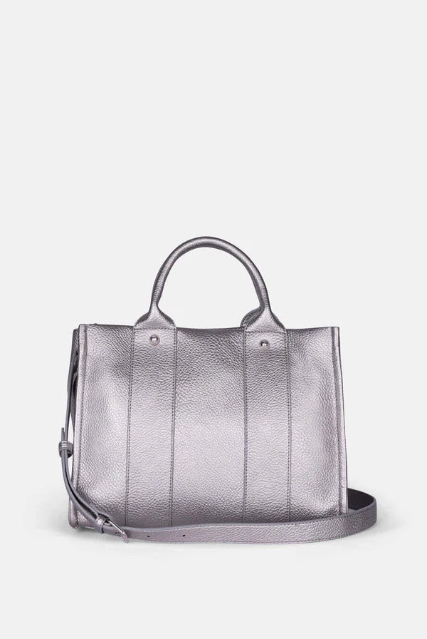 JUICY COUTURE - Borsa a mano media con tracolla iris argento in ecopelle