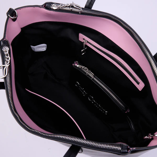 JUICY COUTURE - Borsa shopper lily nero un ecopelle