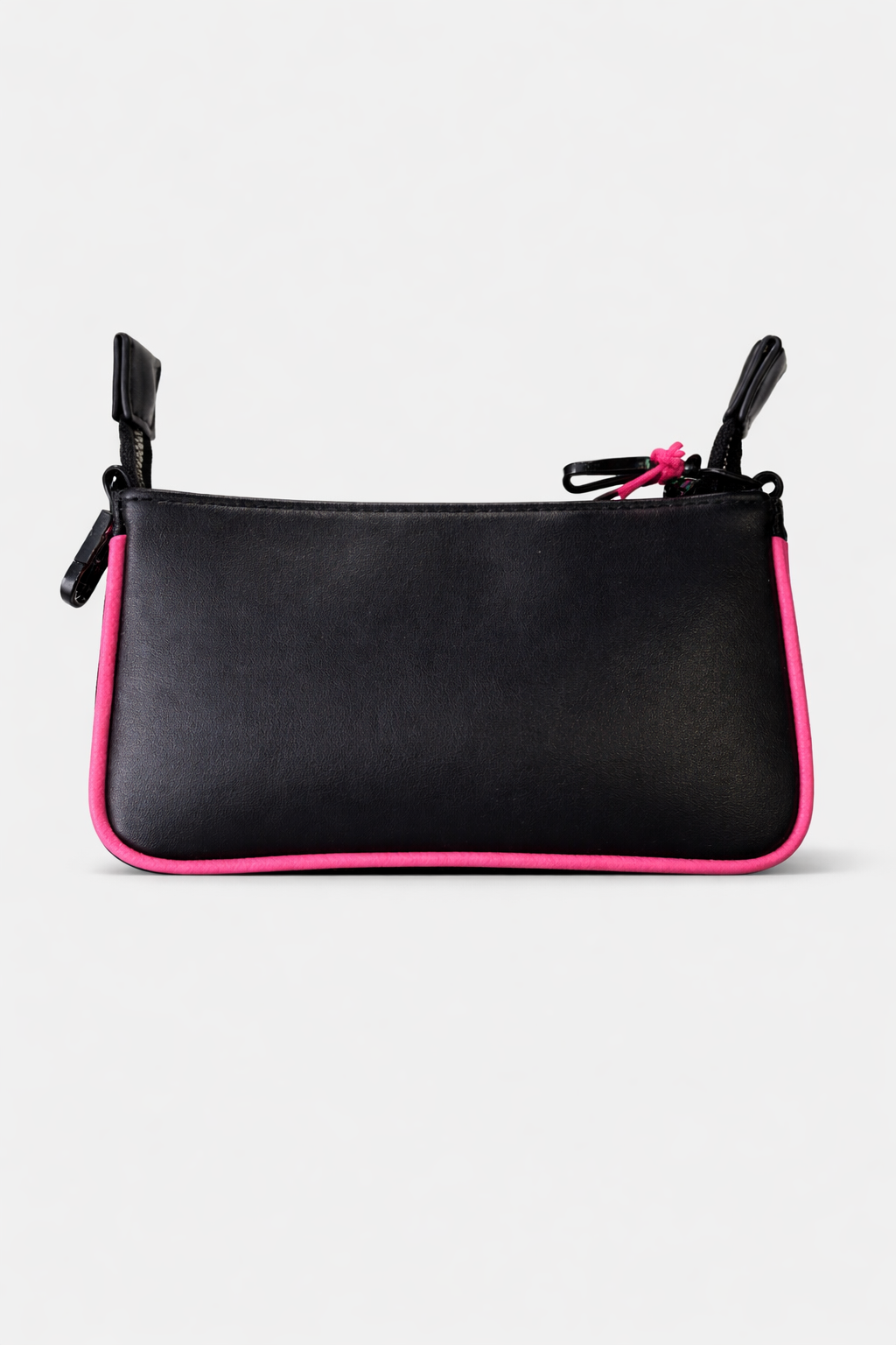 Borsa Marcelo Burlon Crossbody Nera con Profili Fucsia
