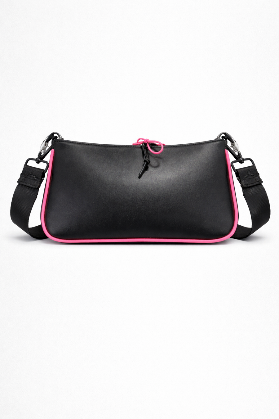 Borsa a tracolla Marcelo Burlon County of Milan nera con profili fucsia — 2/2