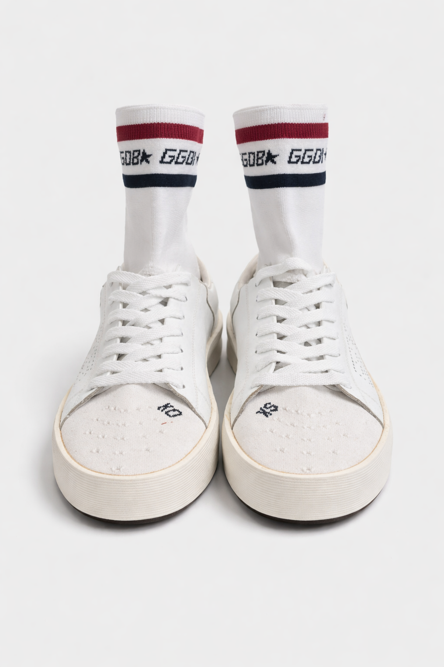 Sneakers Golden Goose DB bianche in pelle con dettagli iconici — 2/2