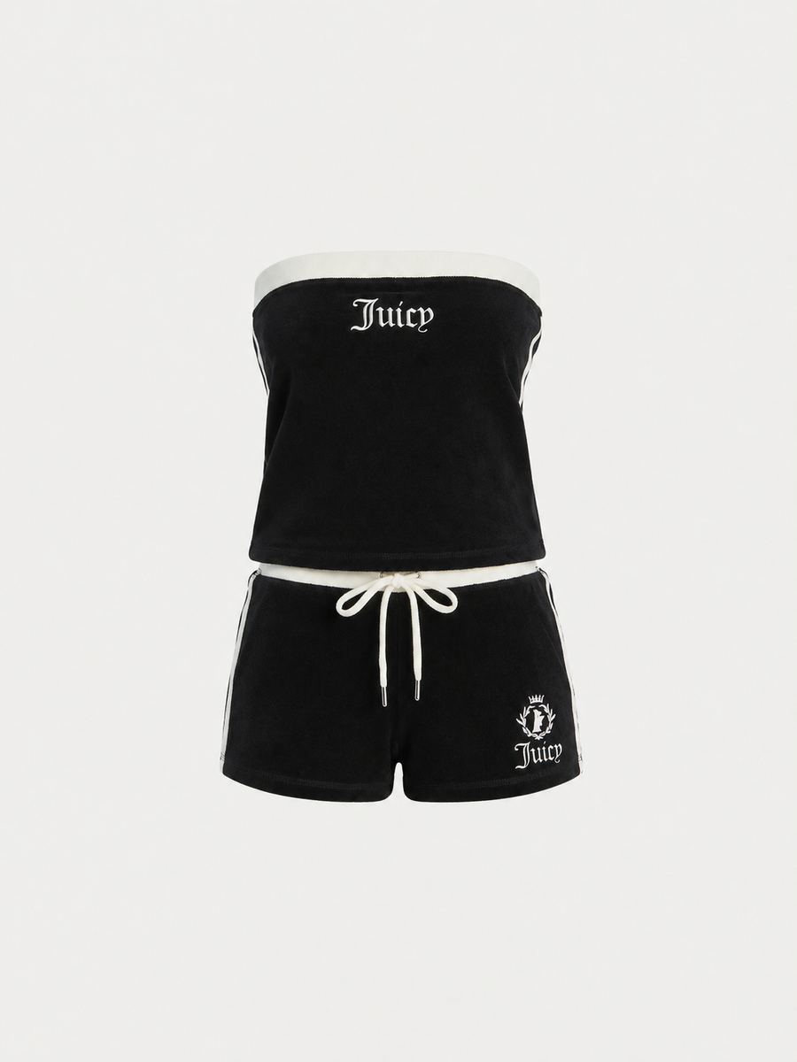 Completo Juicy Couture in ciniglia – Top fascia e shorts — 1/2