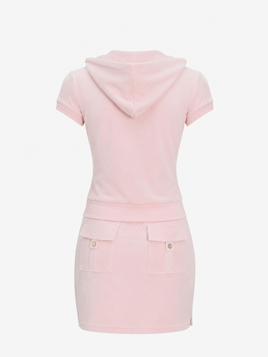 Completo Juicy Couture Donna Rosa – Felpa con Cappuccio e Minigonna Coordinata — 2/2