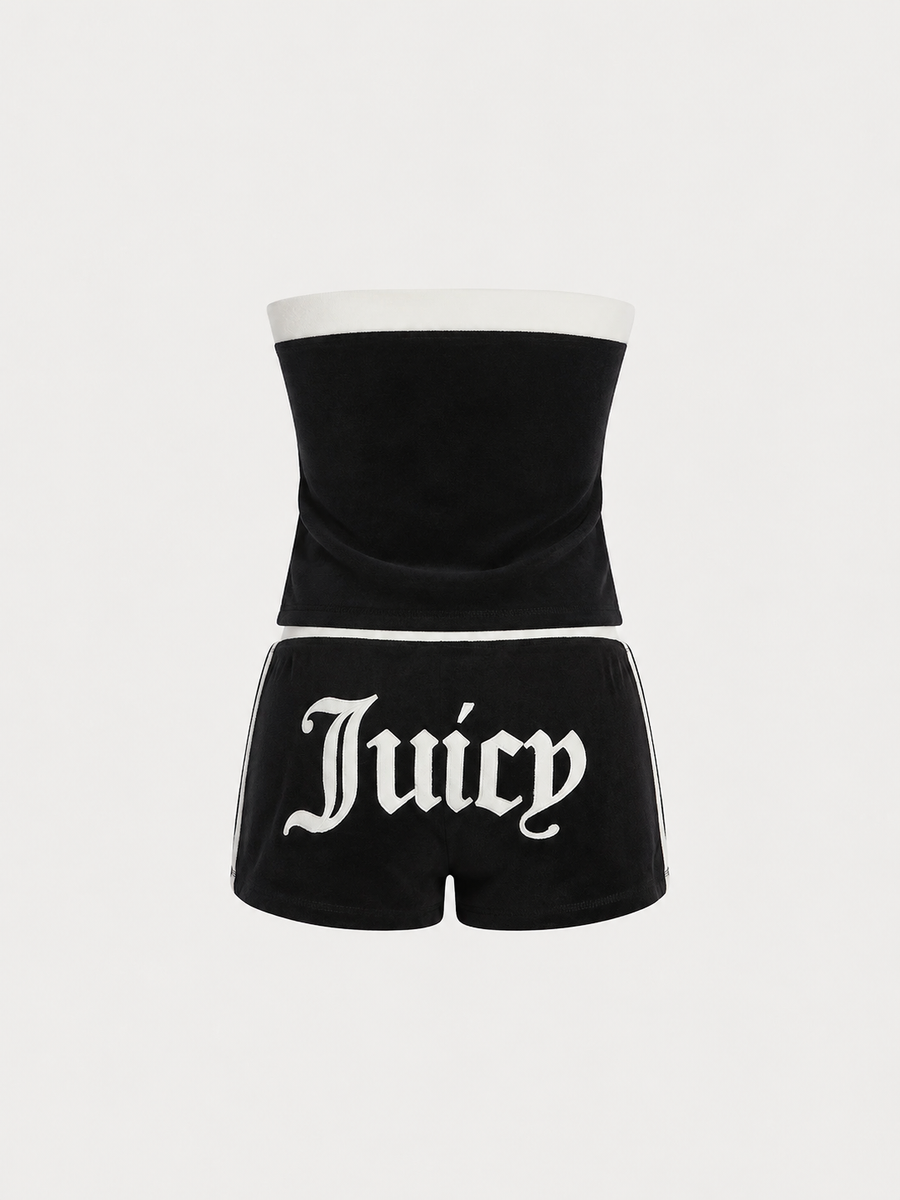 Completo Juicy Couture in ciniglia – Top fascia e shorts — 2/2