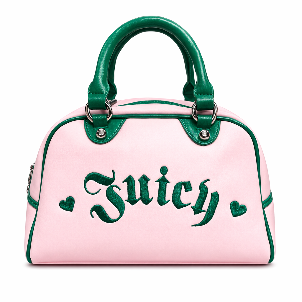 Bauletto Juicy Couture Rosa con Dettagli Verdi