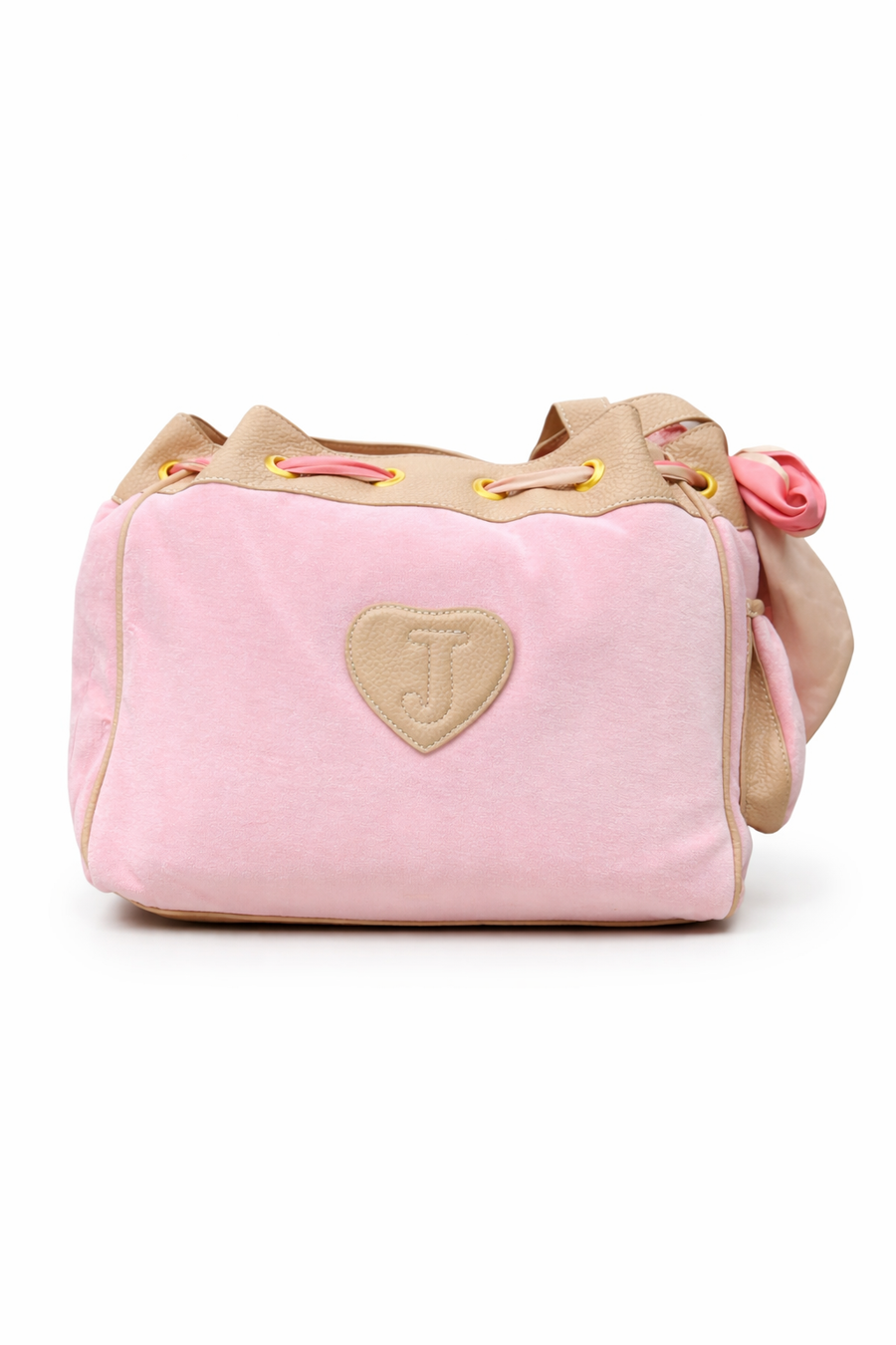 Borsa Juicy Couture Rosa in Velluto con Charm Dorato — 2/2