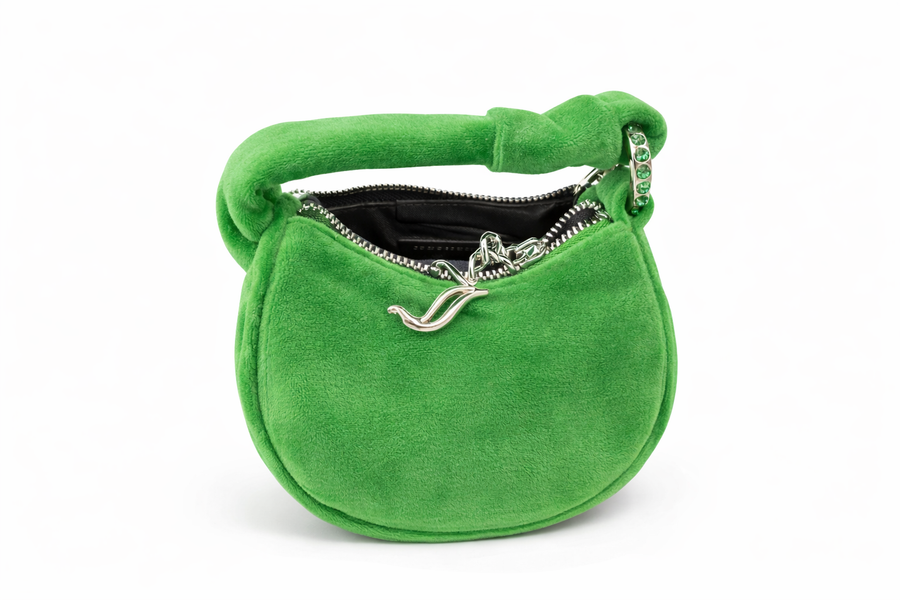 Borsa Mini Juicy Couture Verde in Velluto – Iconic Y2K Bag — 2/3