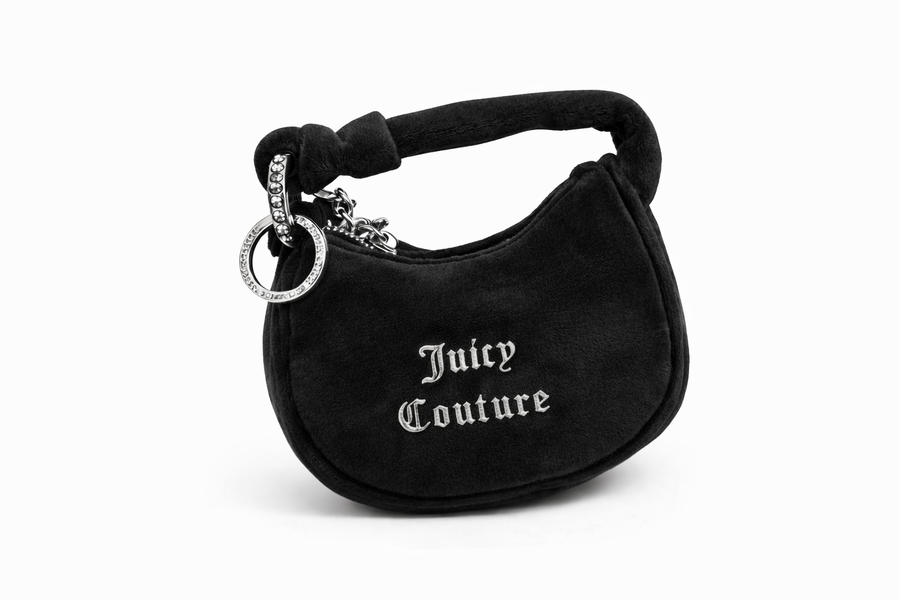 Borsa Mini Juicy Couture Nera in Velluto – Iconic Y2K Bag — 1/3