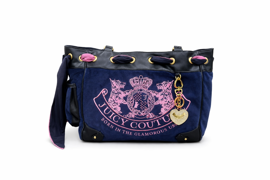 Borsa Juicy Couture Daydreamer Blu e Rosa – Iconica Shopper Glam — 1/2