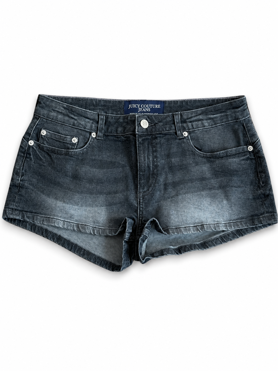Shorts Donna Juicy Couture in Denim con Logo Strass