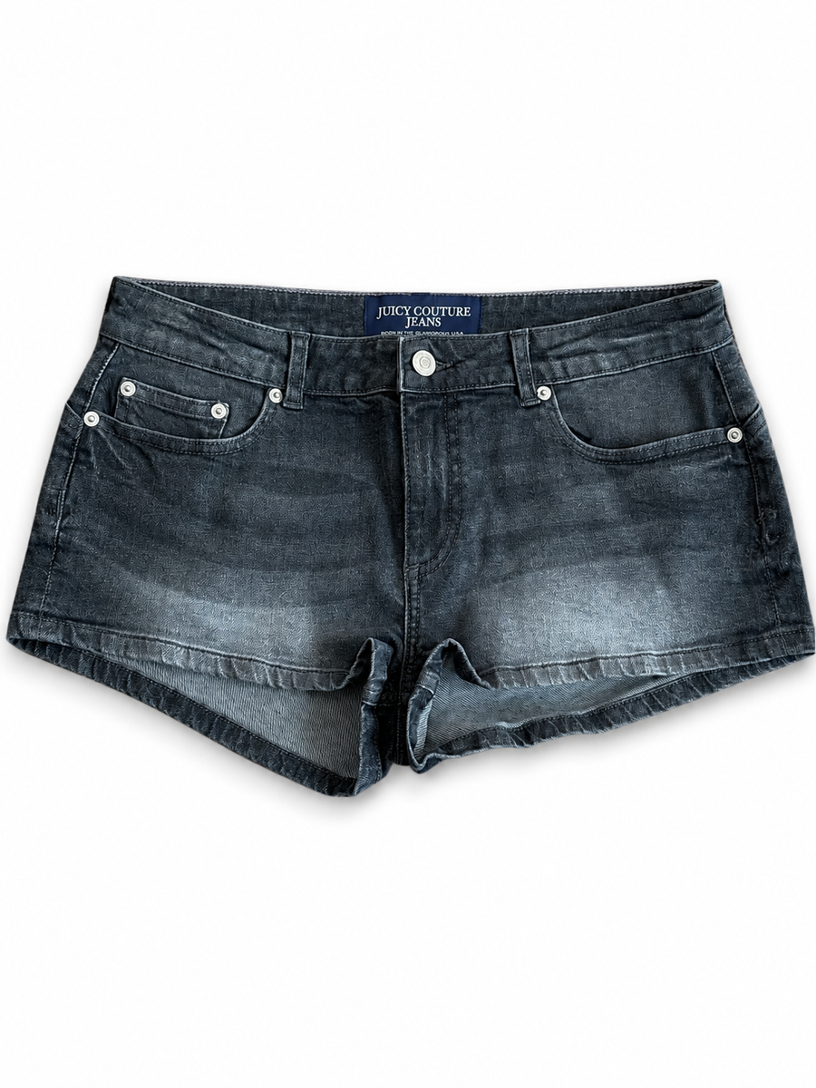 Shorts Donna Juicy Couture in Denim con Logo Strass — 2/4