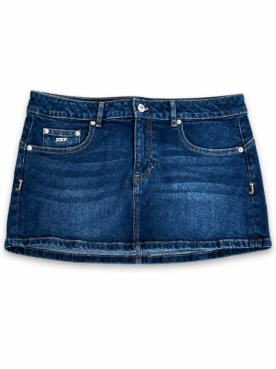 Gonna Mini Donna Juicy Couture in Denim con Ricamo Logo — 4/4