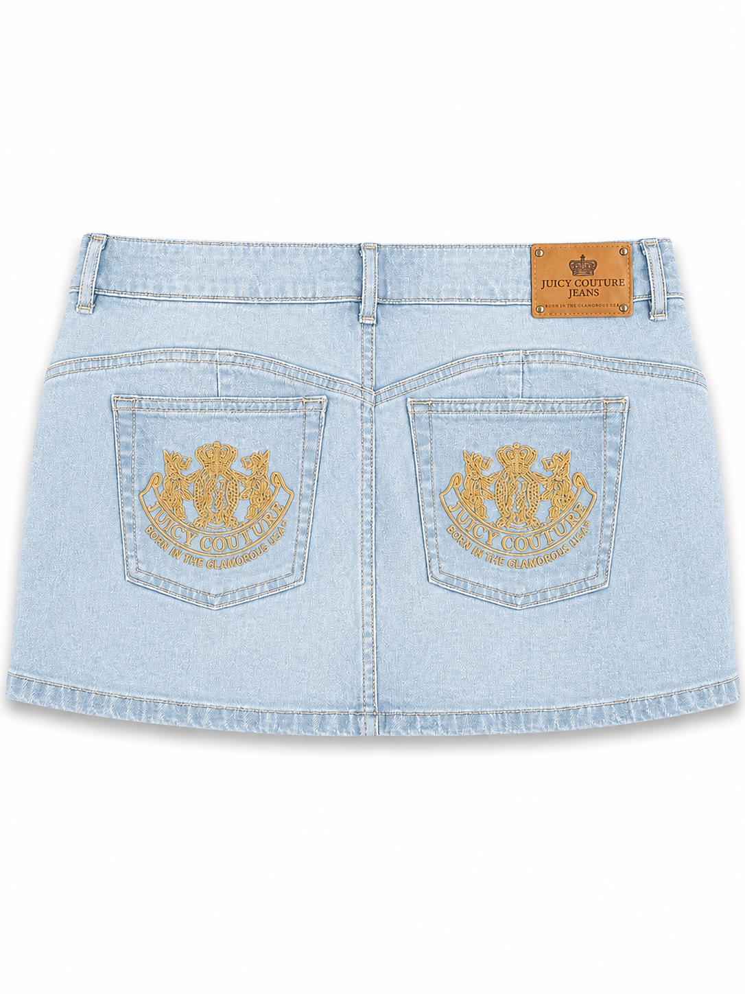 Gonna Mini Donna Juicy Couture in Denim con Ricamo Logo
