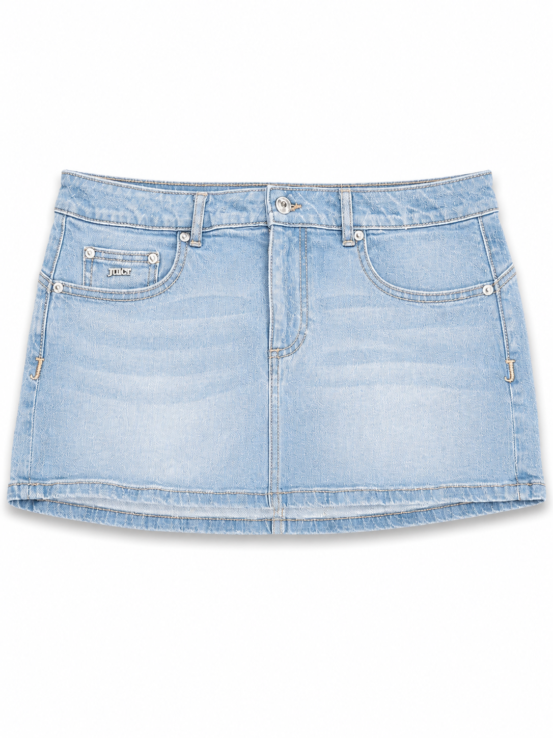 Gonna Mini Donna Juicy Couture in Denim con Ricamo Logo