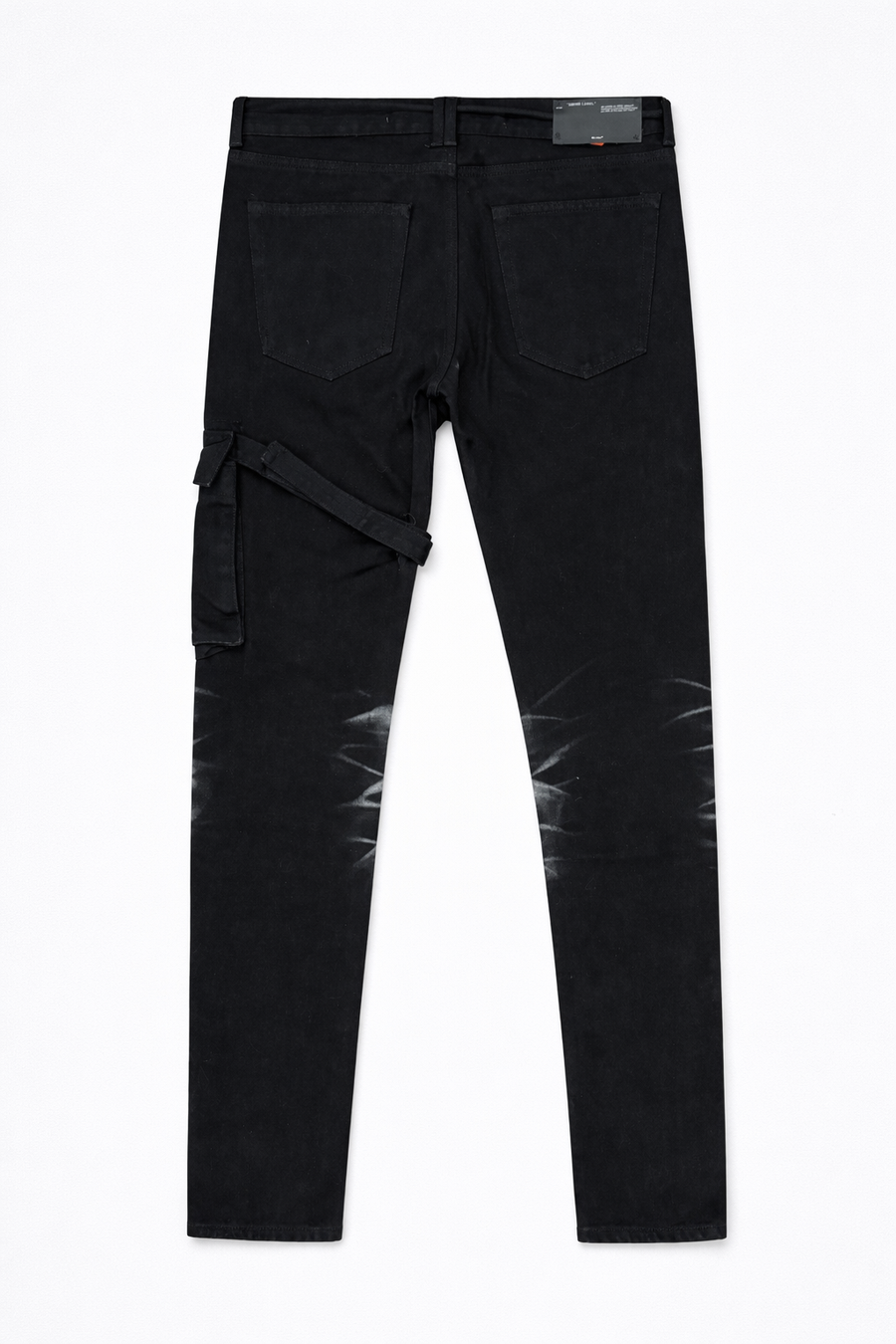 Jeans Off-White neri con dettagli cargo e lavaggio used — 2/2
