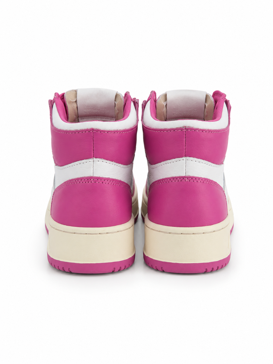 Sneakers Autry Medalist Mid bianche e rosa — 1/3
