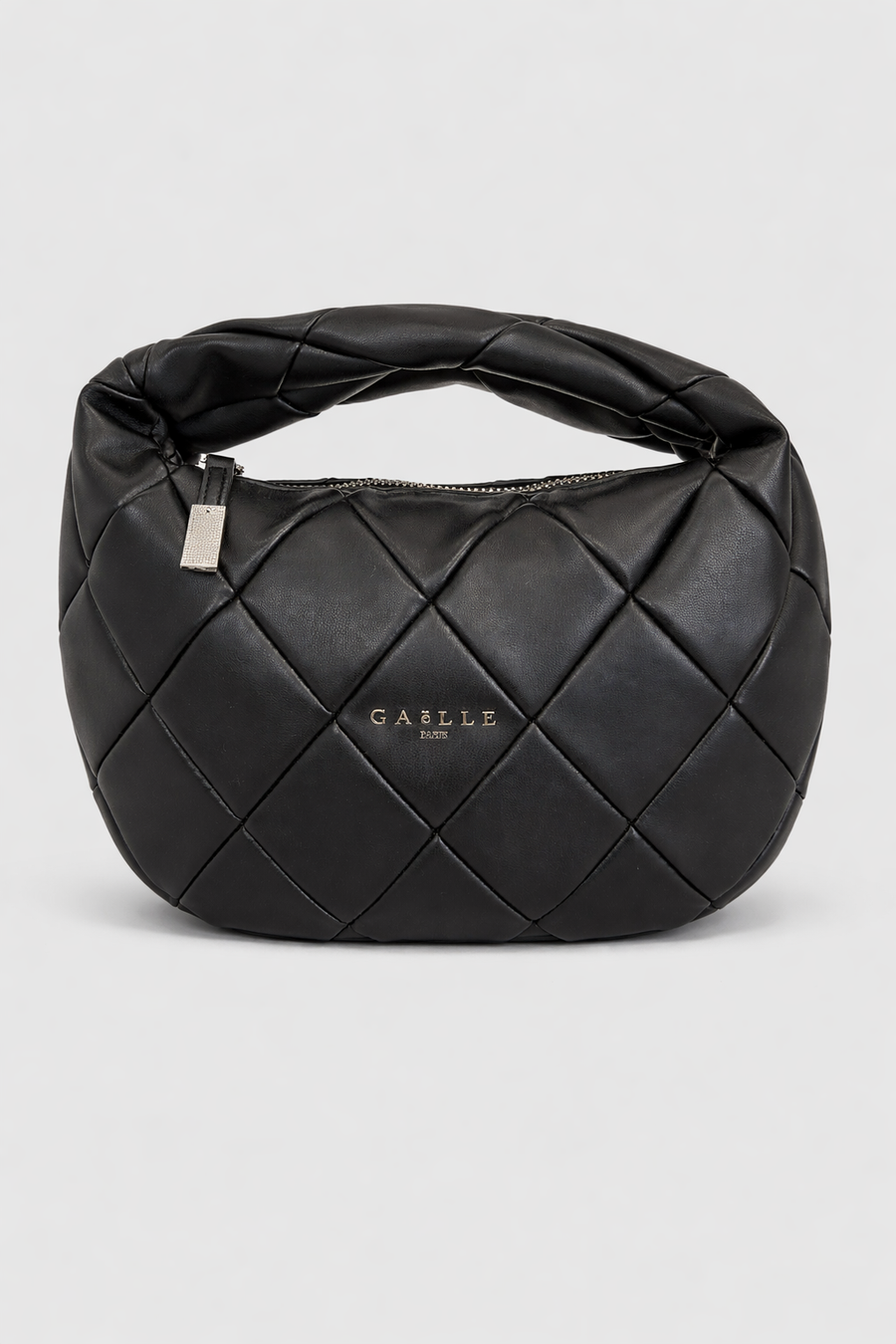 Borsa Donna Gaelle Paris Nera Trapuntata con Manico Imbottito — 1/2
