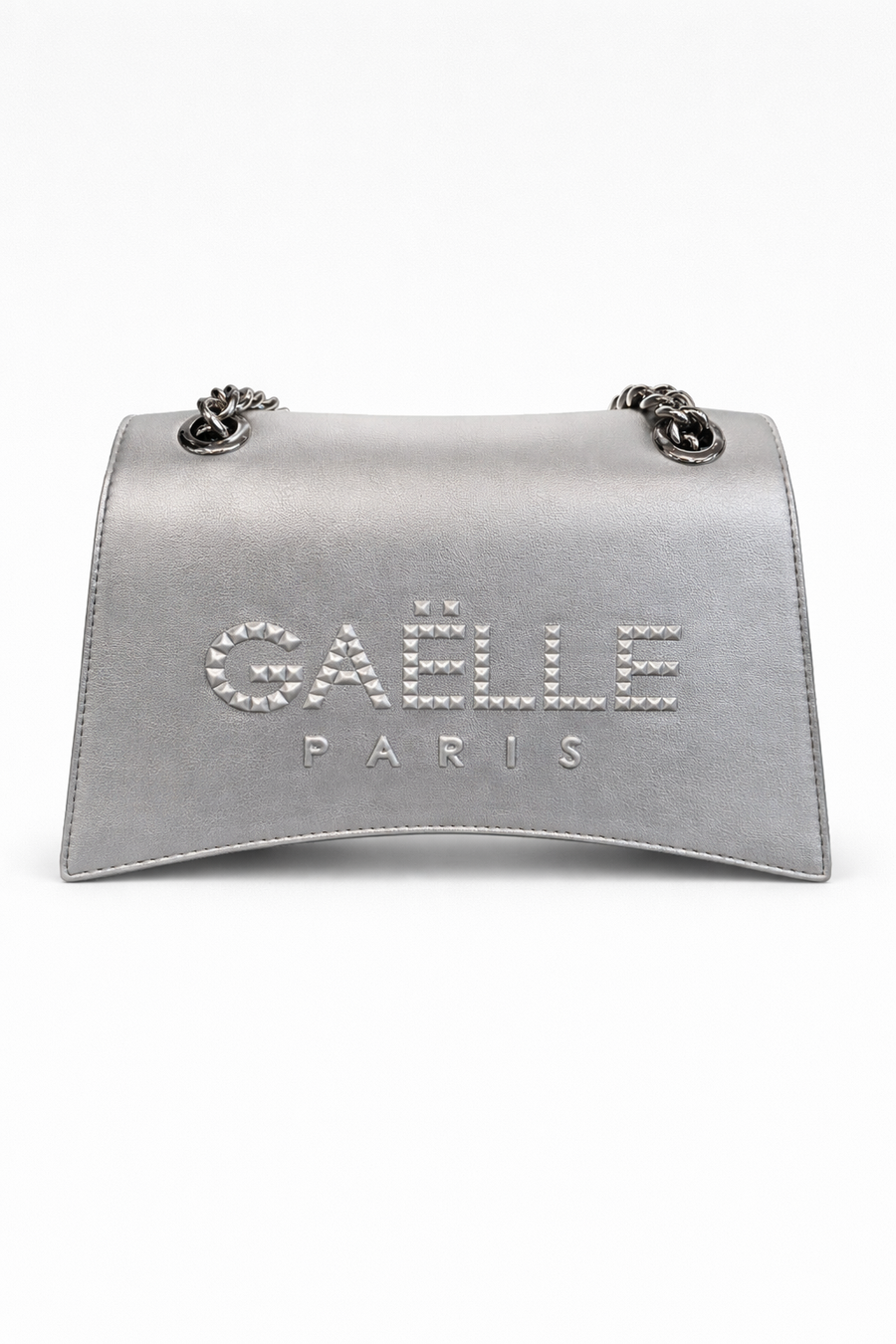Borsa a Spalla Gaëlle Paris con Catena – Argento — 1/2