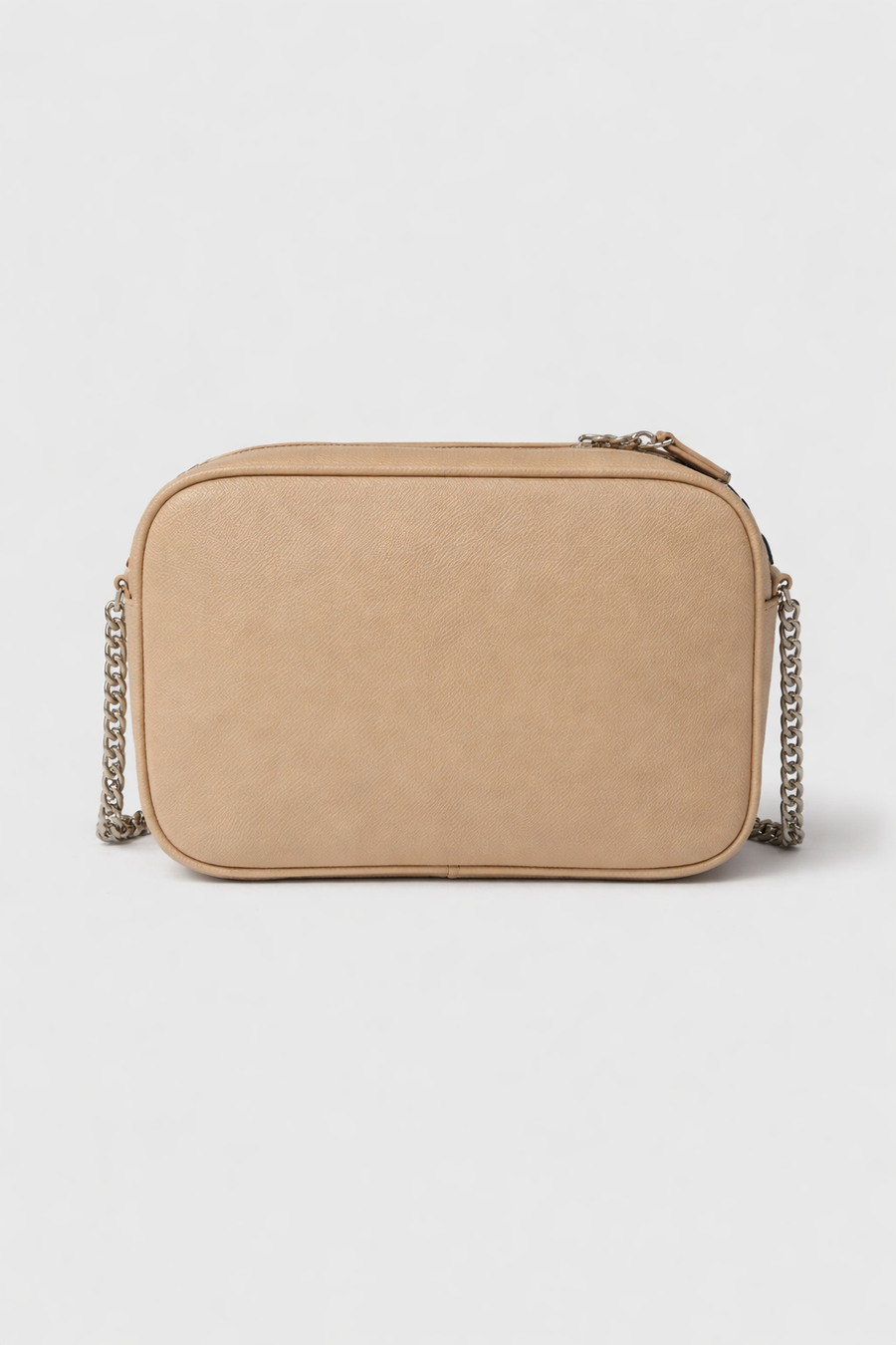 Borsa a tracolla Gaelle beige con catena — 2/2
