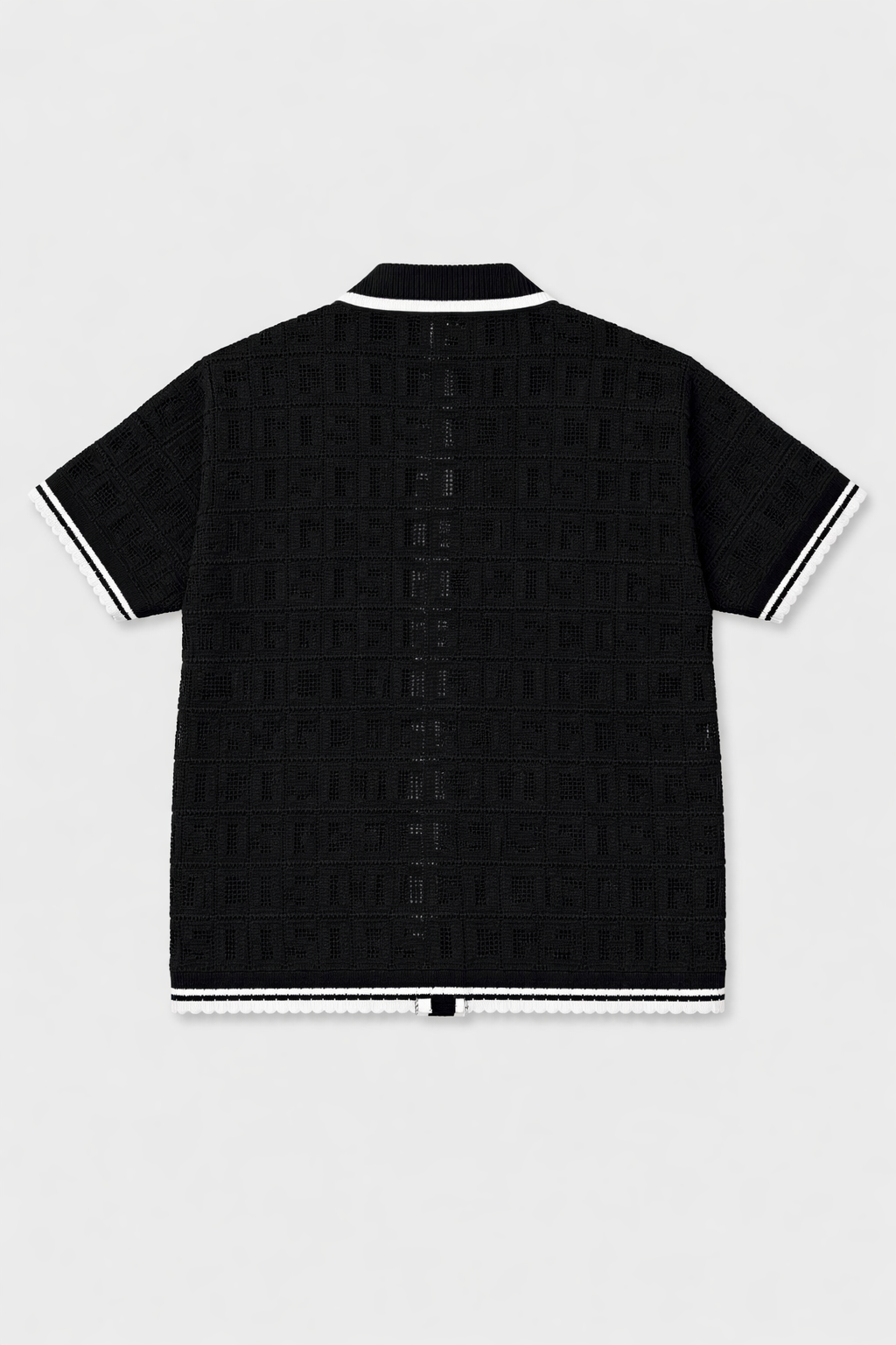 Camicia GCDS in Maglia Nera con Dettagli a Contrasto