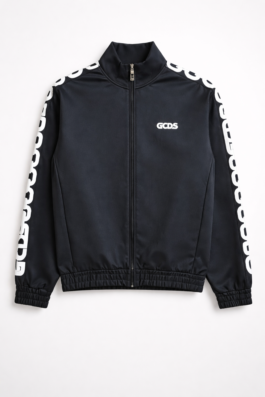 Felpa GCDS Zip Nera con Logo – Stile Streetwear Iconico — 1/2