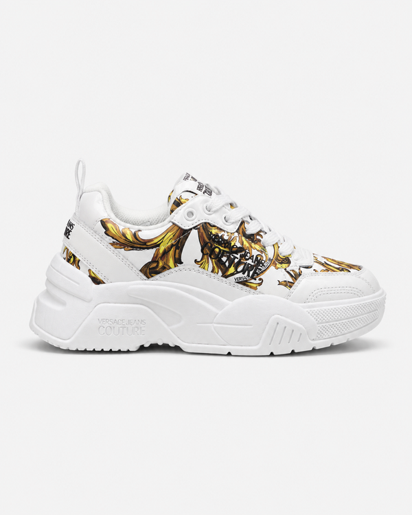 Sneakers Versace Jeans Couture bianche con stampa barocca