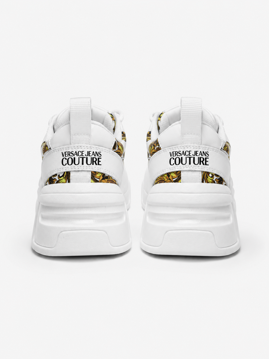 Sneakers Versace Jeans Couture bianche con stampa barocca — 3/3