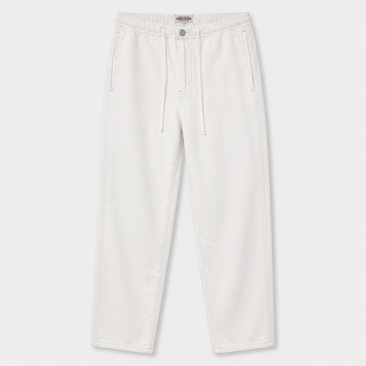 Pantaloni Guess Jeans bianchi con coulisse