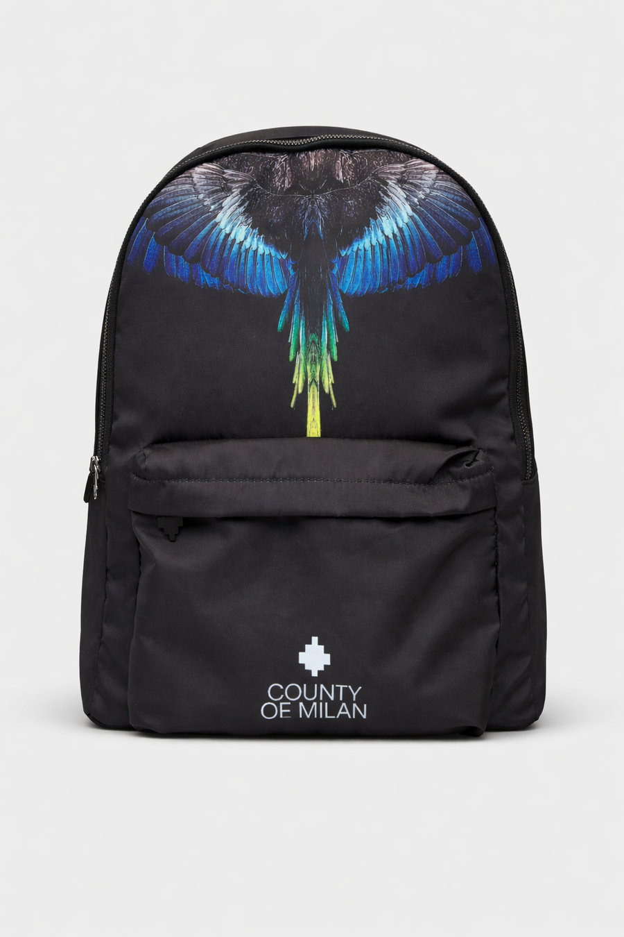Zaino Marcelo Burlon County of Milan – Backpack nero con stampa Wings multicolor — 1/2