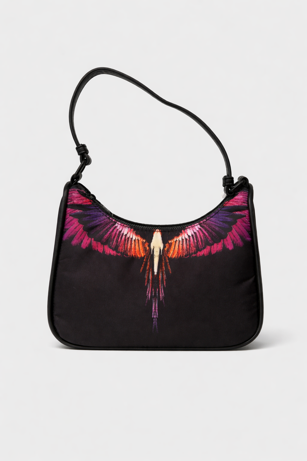 Borsa Marcelo Burlon County of Milan – Shoulder bag nera con stampa Wings multicolor