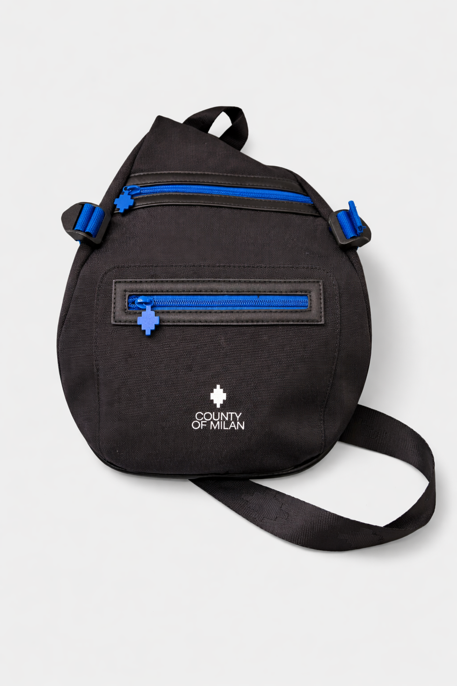 Tracolla Marcelo Burlon County of Milan – Nera con Dettagli Blu — 1/2