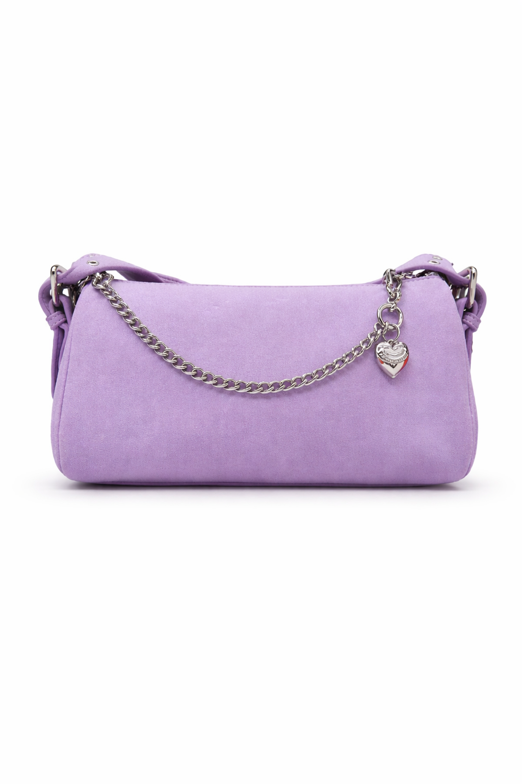 Borsa Juicy Couture lilla con logo ricamato e catena