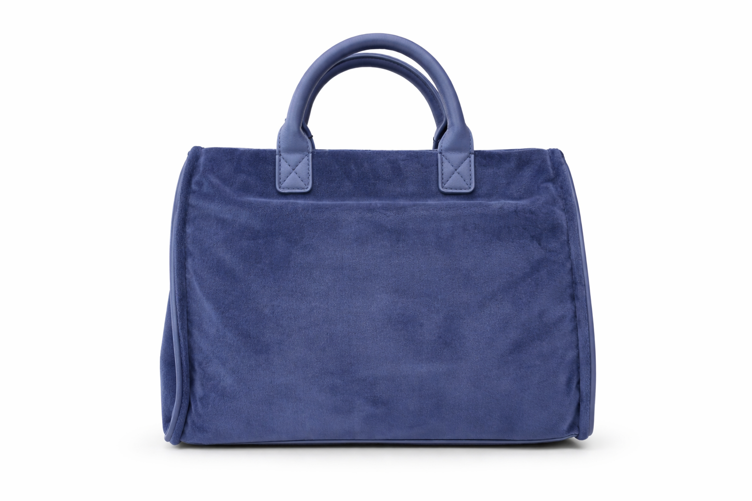 Borsa Juicy Couture in velluto blu con logo strass