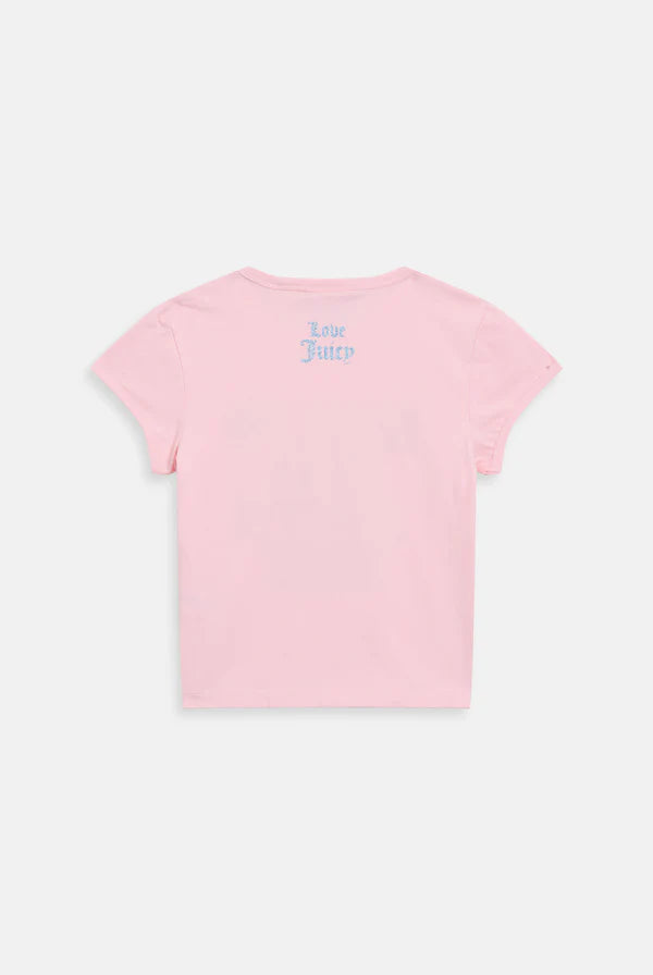 JUICY PINK - WHITE 'HAVE NO FEAR' BABY TEE