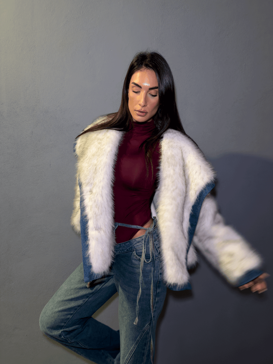 Pelliccia Ecolux Viziami – Denim & Eco Fur — 2/4