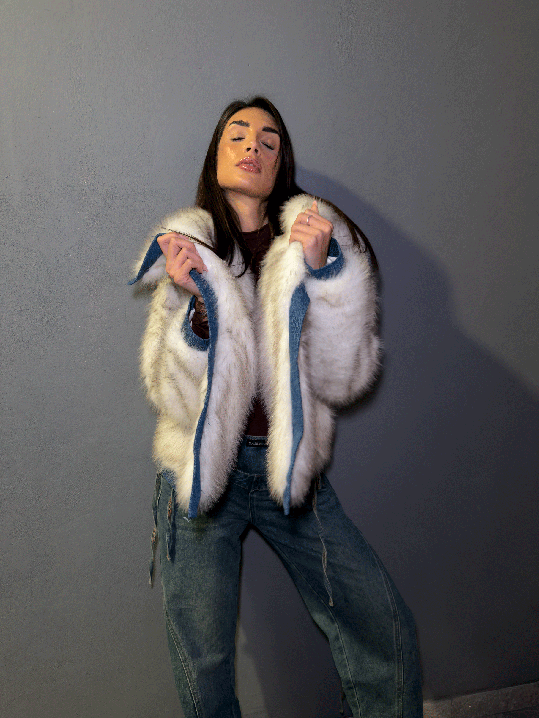 Pelliccia Ecolux Viziami – Denim & Eco Fur