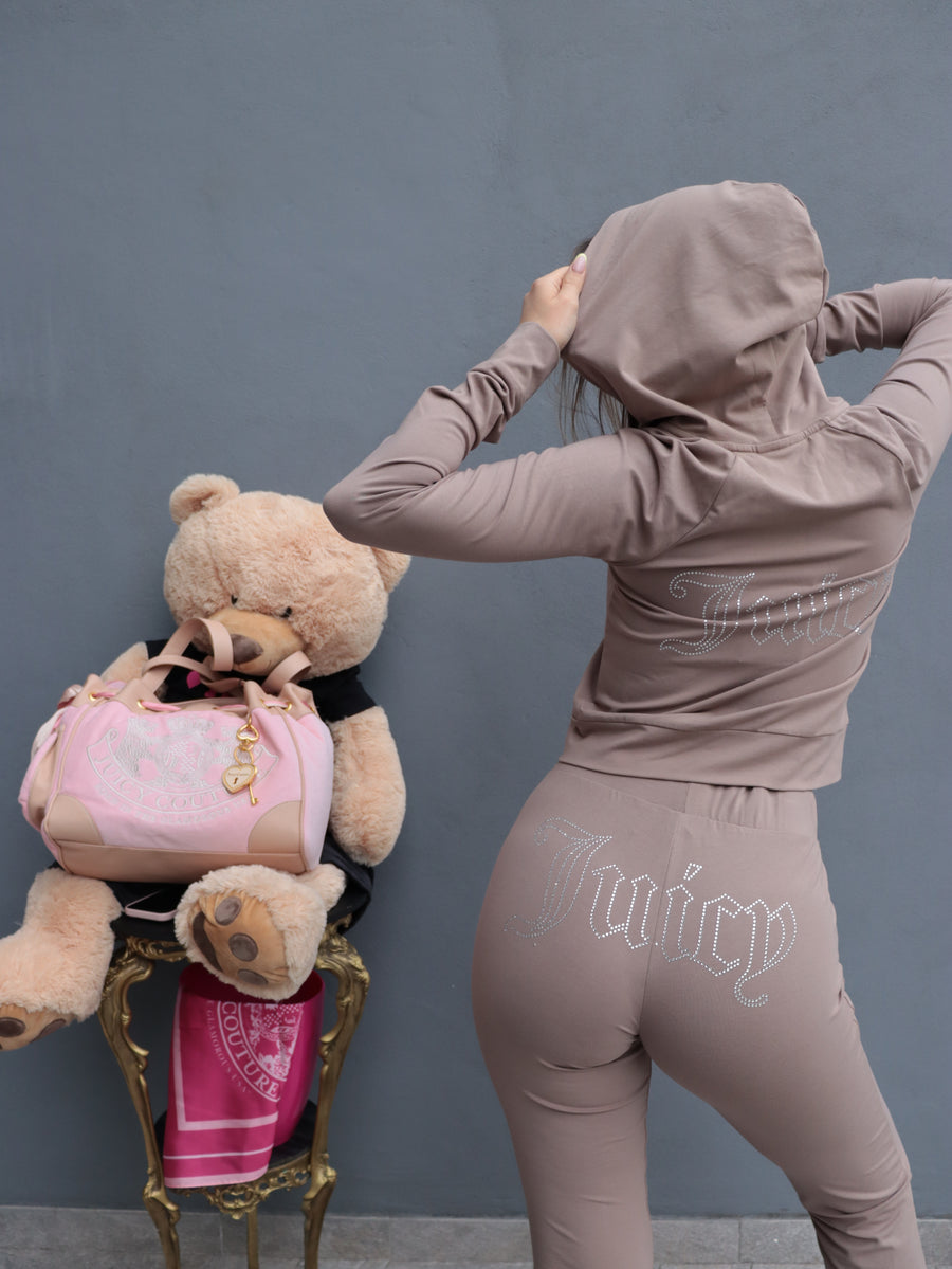 Tuta Juicy Couture Donna con Strass – Set Felpa con Cappuccio e Pantalone — 5/5
