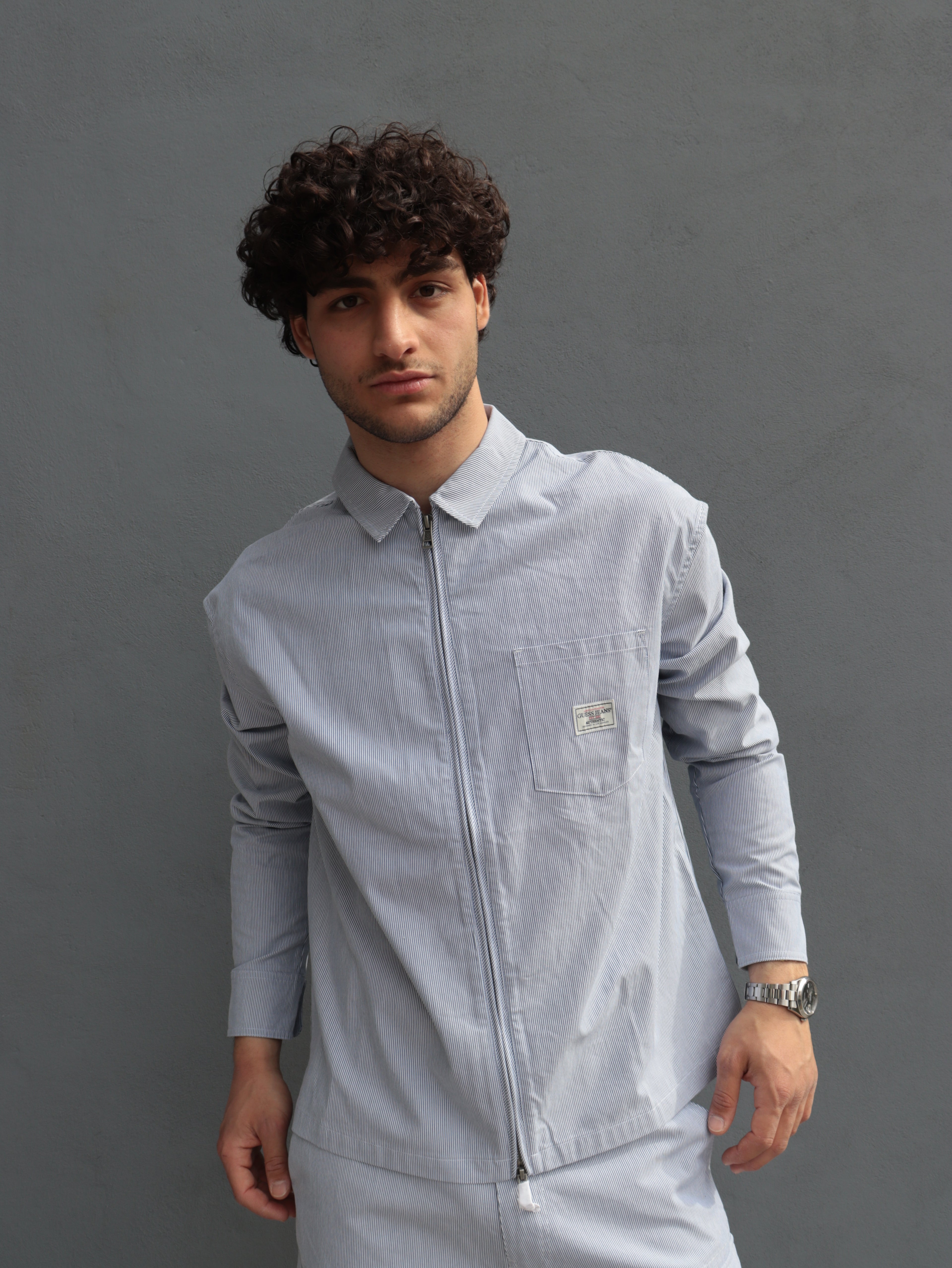 Camicia Uomo Guess Jeans con Zip – Stile Moderno e Minimal