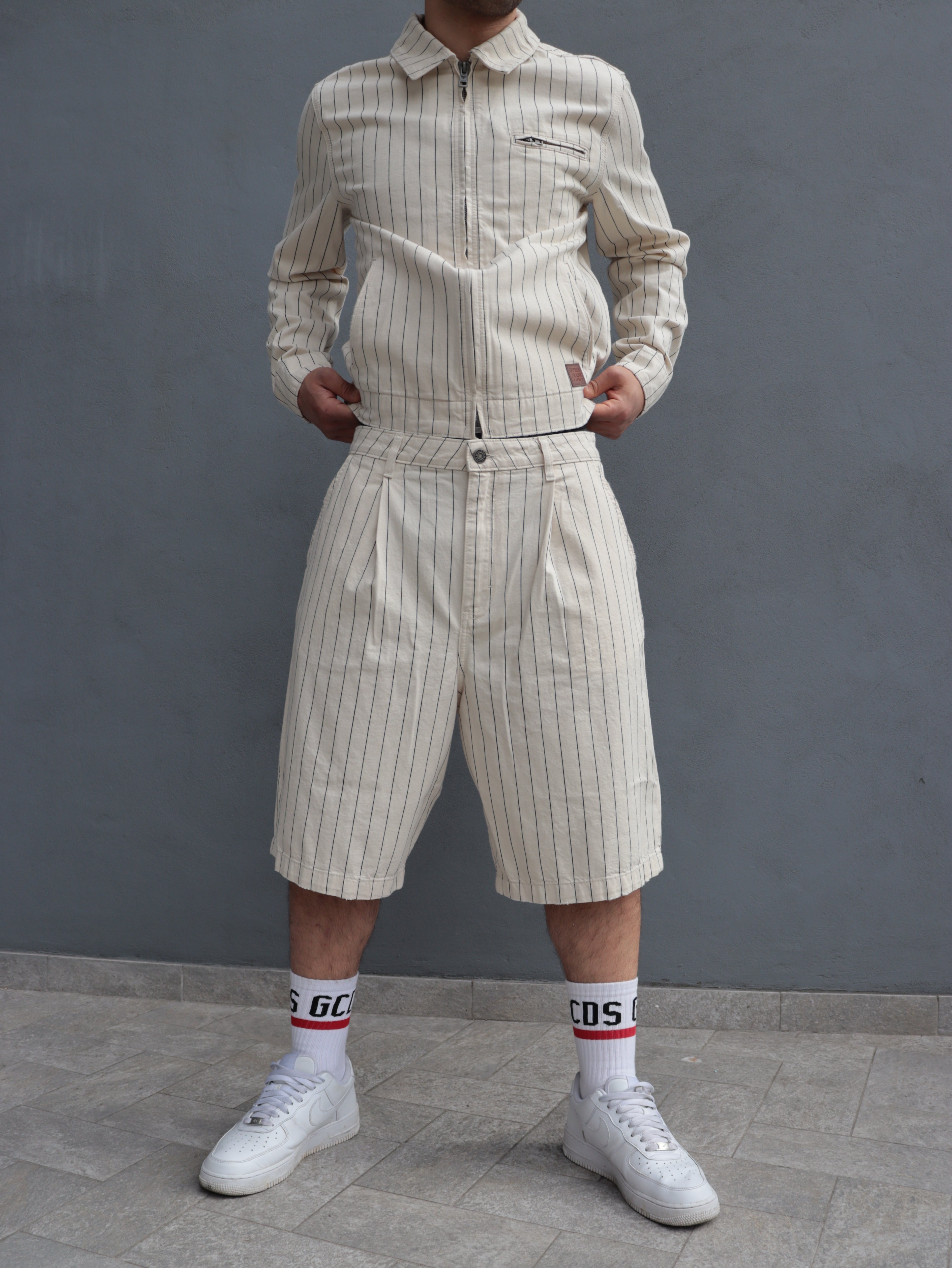 Bermuda Guess Jeans uomo a righe in cotone