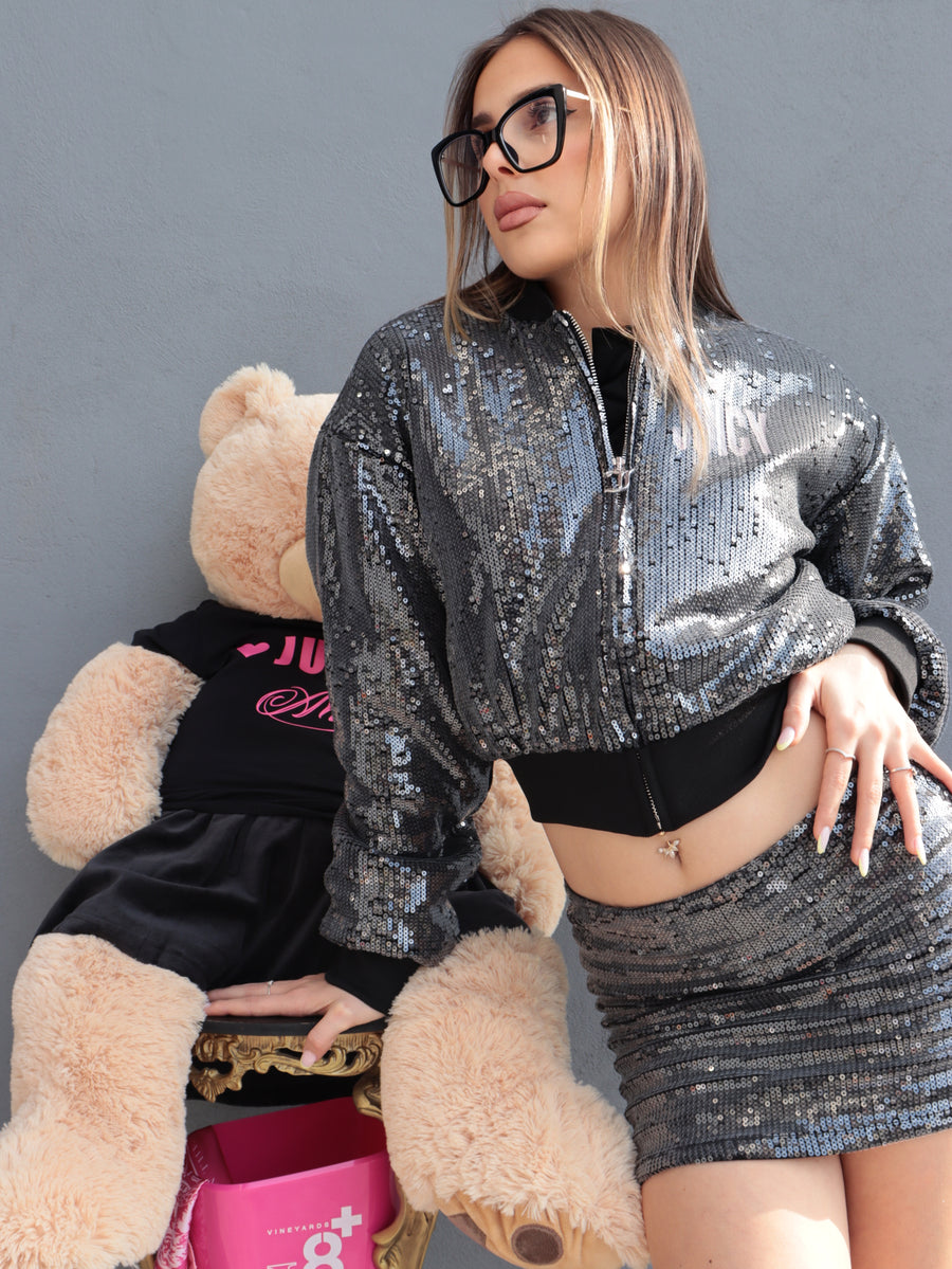 Juicy Couture Set Bomber + Gonna Paillettes “Choose Juicy” — 4/6