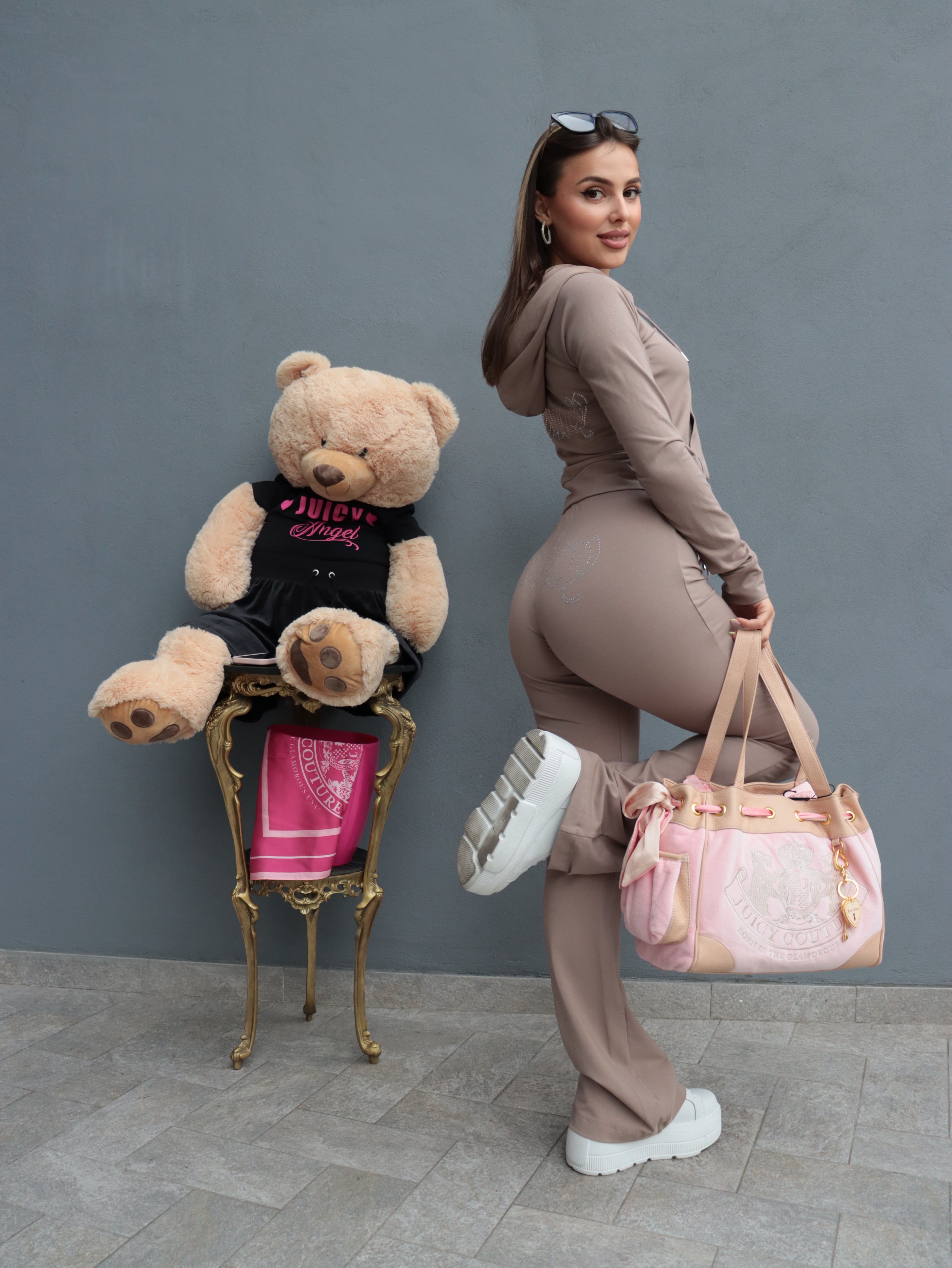 Tuta Juicy Couture Donna con Strass – Set Felpa con Cappuccio e Pantalone