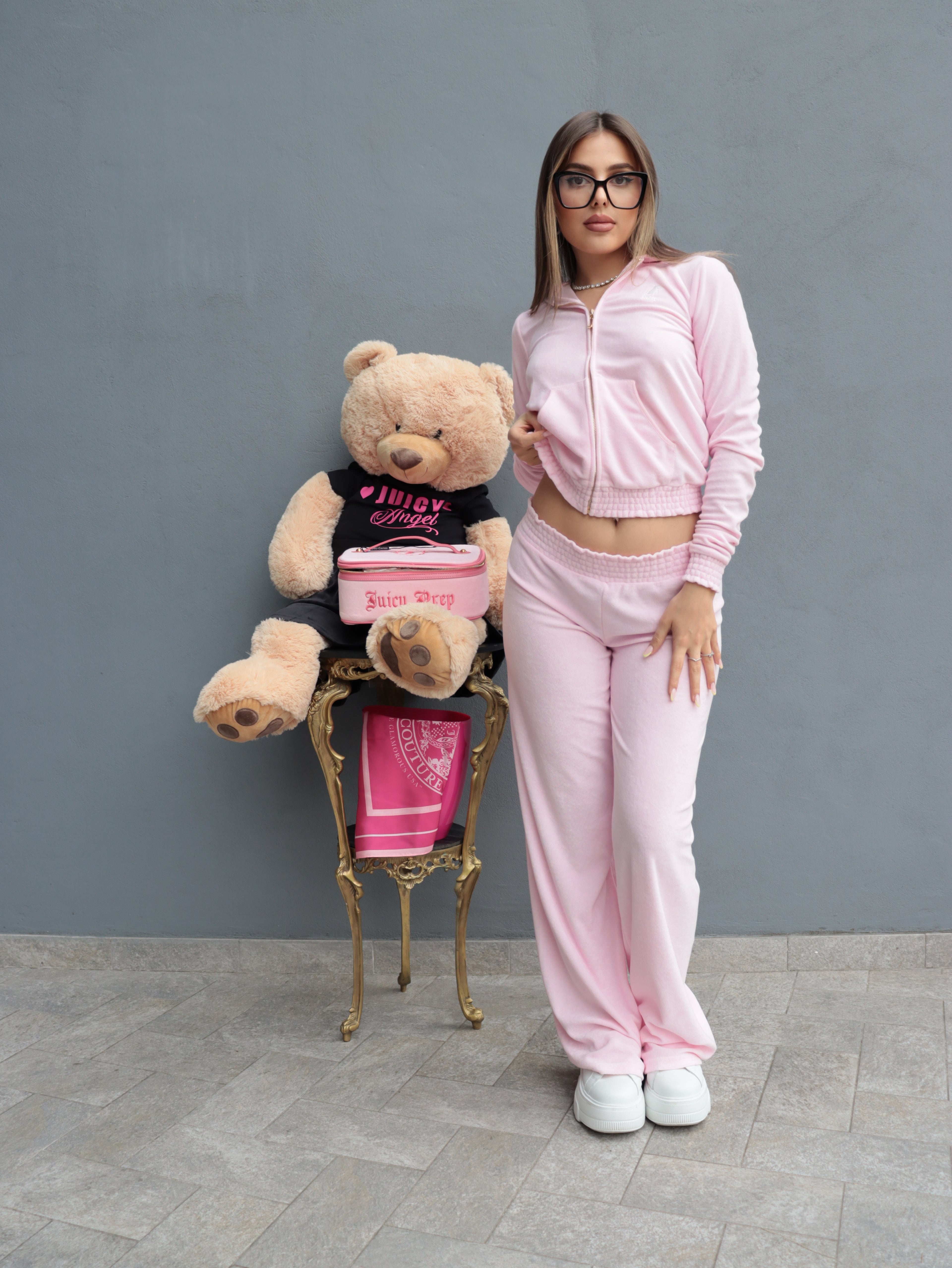 Tuta Juicy Couture Rosa – Set Felpa Zip e Pantaloni