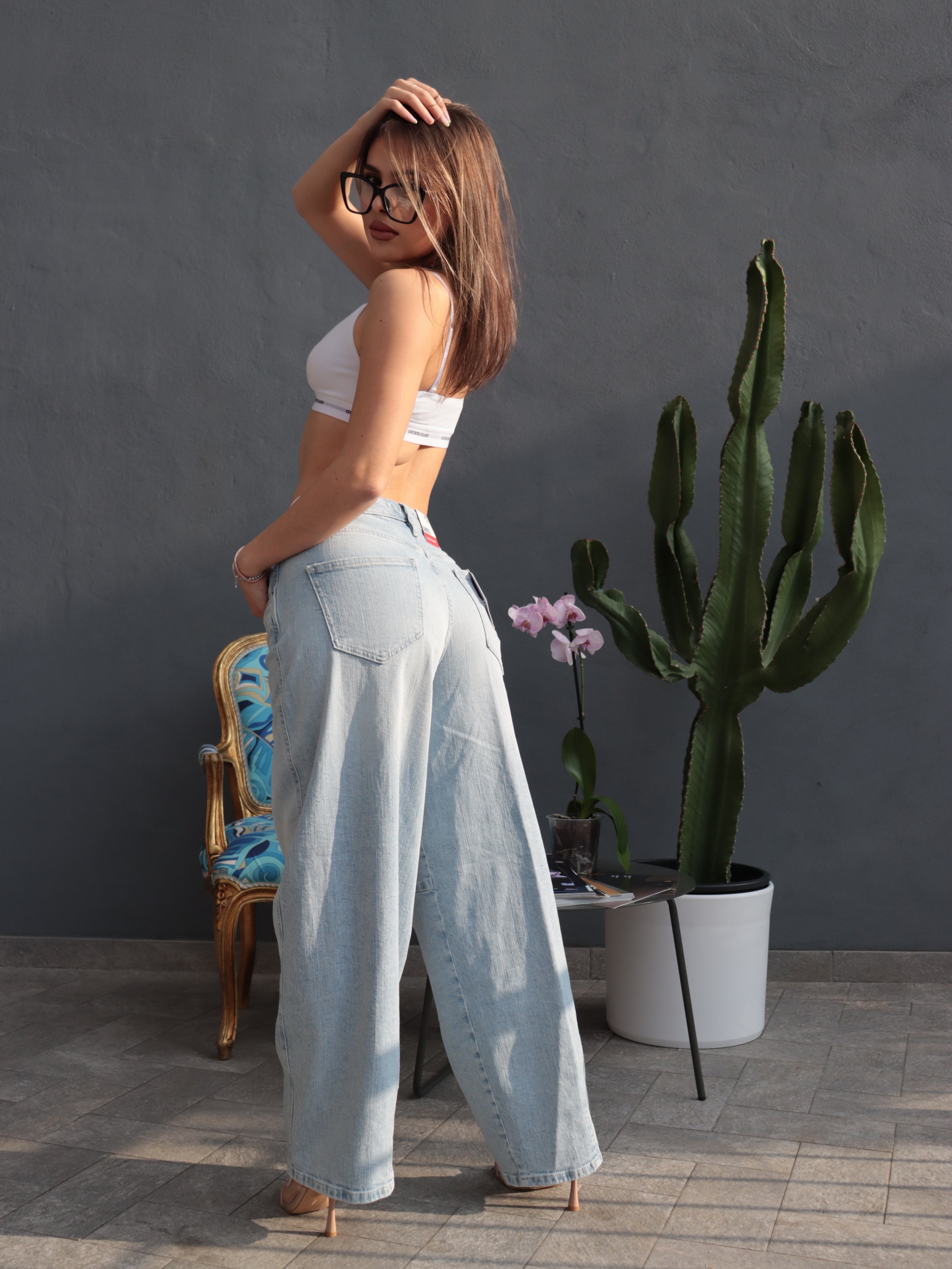 Jeans Guess Jeans - Wide Leg Lavaggio Chiaro