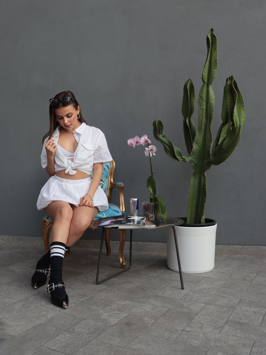 Gonna Donna Guess Jeans Bianco – Gonna Balloon in Sangallo — 6/9