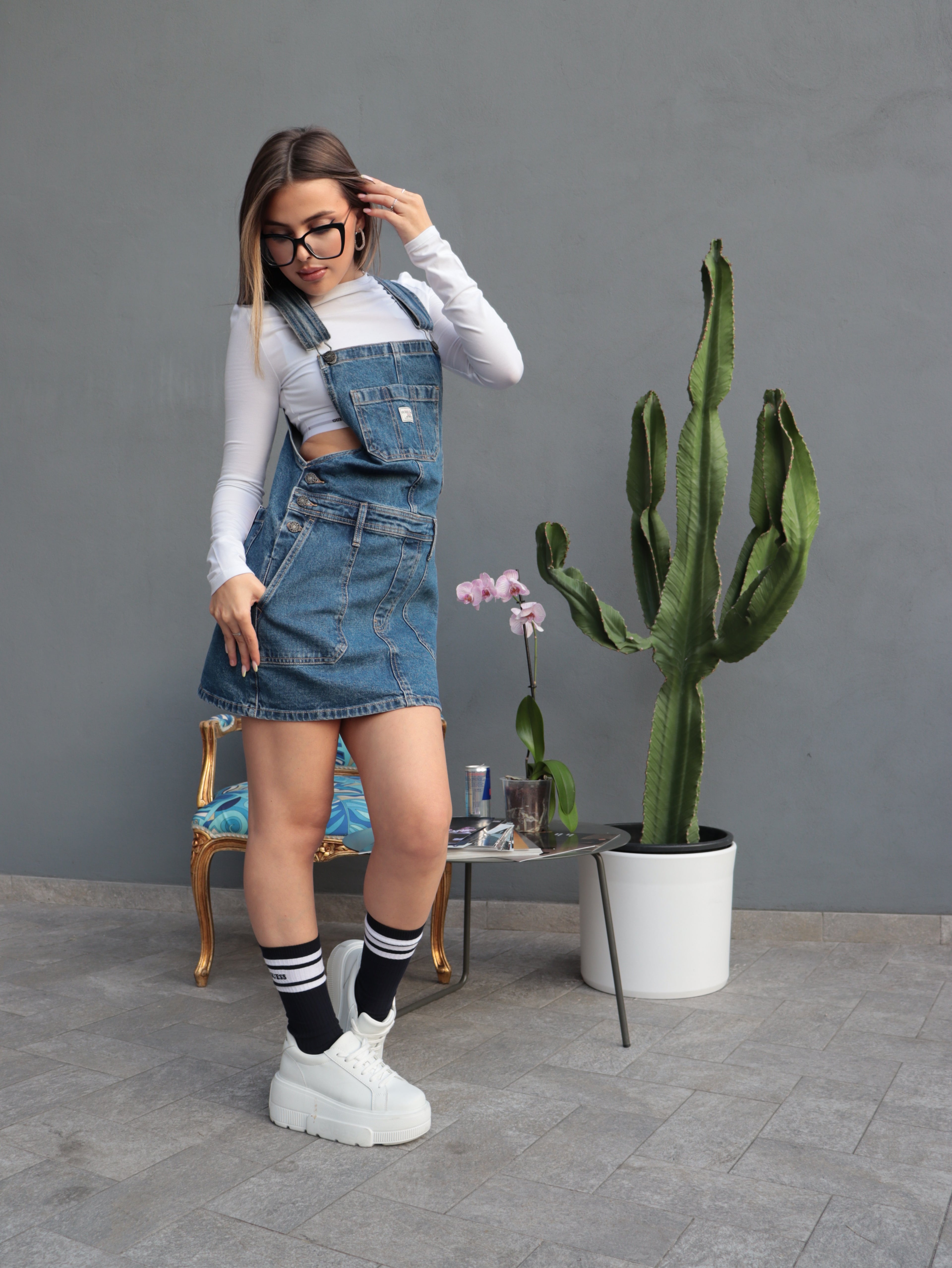 Salopette guess jeans - in Denim – Vestito Salopette Corto