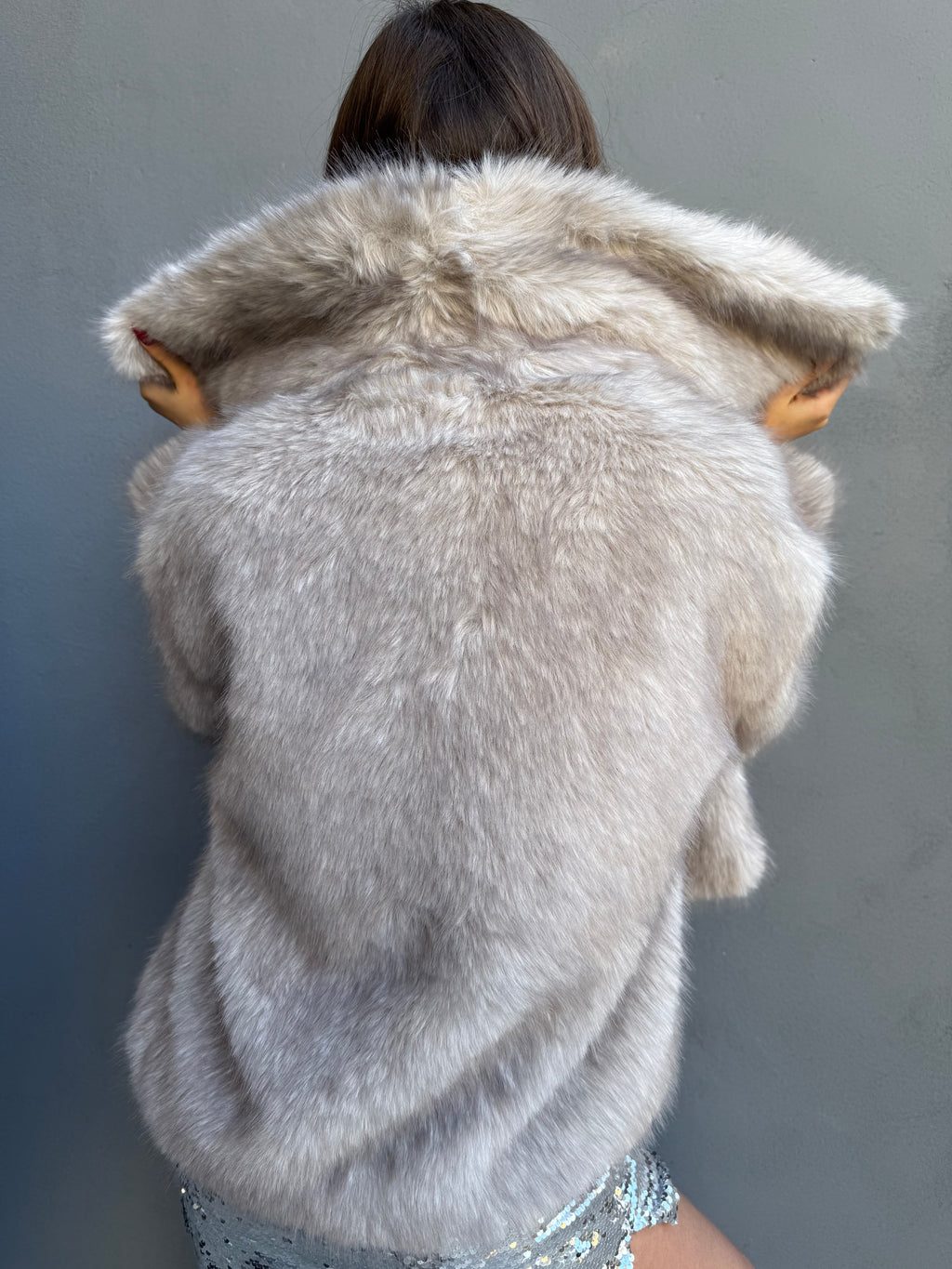 Pelliccia Viziami Ecolux - Pelliccia Grigia